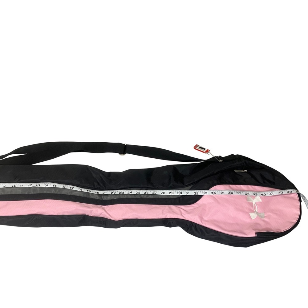 Under Armour UA Cradle Stick Bag Lacrosse Equipment Bag Black Pink UA76013 NEW - Picture 10 of 11